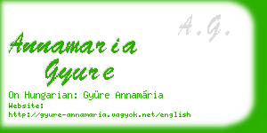 annamaria gyure business card